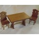 Table et 2 chaises rustiques