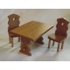 Table et 2 chaises rustiques