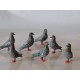 Pigeon gris 1,2cm de haut