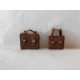 Cartable cuir marron 1,4cm de long