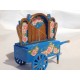 Orgue de Barbarie bleu 10cm de long
