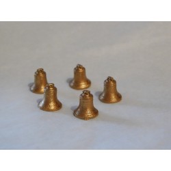Petite cloche 1cm de haut, en résine peinte "bronze"