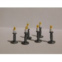 1 Bougeoir avec bougie 1,8cm de haut