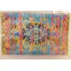 1 tapis fils tissés vert et bleu 16,5cm sur 9,7cm