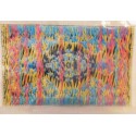 1 tapis fils tissés verts et bleus 16,5cm sur 9,7cm