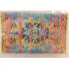 1 tapis fils tissés verts et bleus 16,5cm sur 9,7cm