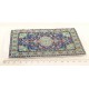 1 tapis fils tissés vert et bleu 16,5cm sur 9,7cm