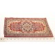 1 tapis fils tissés bordeaux et beiges 16,5cm sur 9,7cm