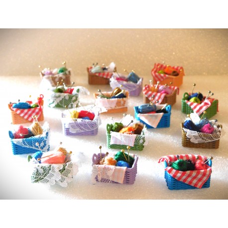 Panier de pelotes de laine