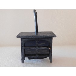 Poêle à bois éclairé , 6cm de long