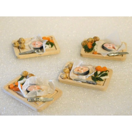 Plateau darne de saumon 3,5cm de long
