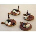 Planchette charcuterie, fromages, vin modèle 3