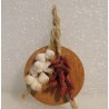 Planchette ronde piments, aïl