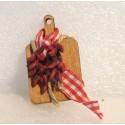 Planchette avec 2 tresses de piments