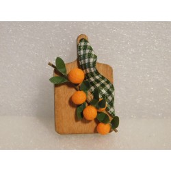 Planchette avec oranges 4cm de haut