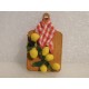 Planchette avec citrons 4cm de haut