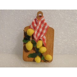 Planchette avec citrons 4cm de haut
