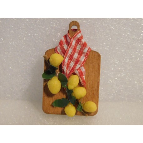 Planchette avec citrons 4cm de haut