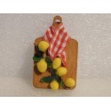 Planchette avec citrons 4cm de haut