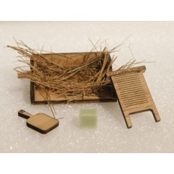 Accessoires de lavandière en bois