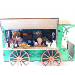 Chariot épicerie ambulante (vendu sans santon)