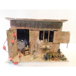 Cabane de pêcheurs  15cm de long