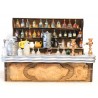 Ensemble bar avec marqueterie loupe d'orme, modèle 1