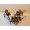 Chariot avec tonneaux 8,5cm longueur