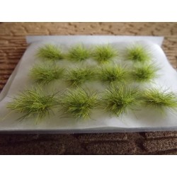 Plaque de touffes d'herbe couleur jaune vert 12mm